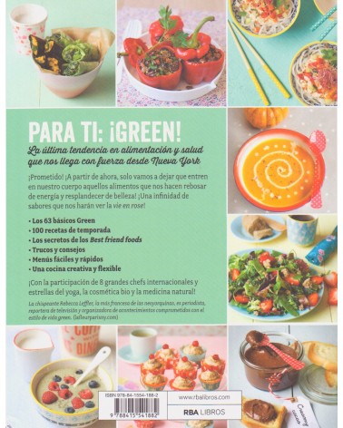 contraportada Green, Chic & Gourmet Por Rebecca Leffler 9788415541882