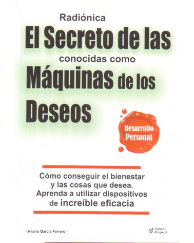 portada Radiónica. El secreto de las conocidas como máquinas de los deseos. Por Hilario García Ferrero. ISBN: 9788495292551