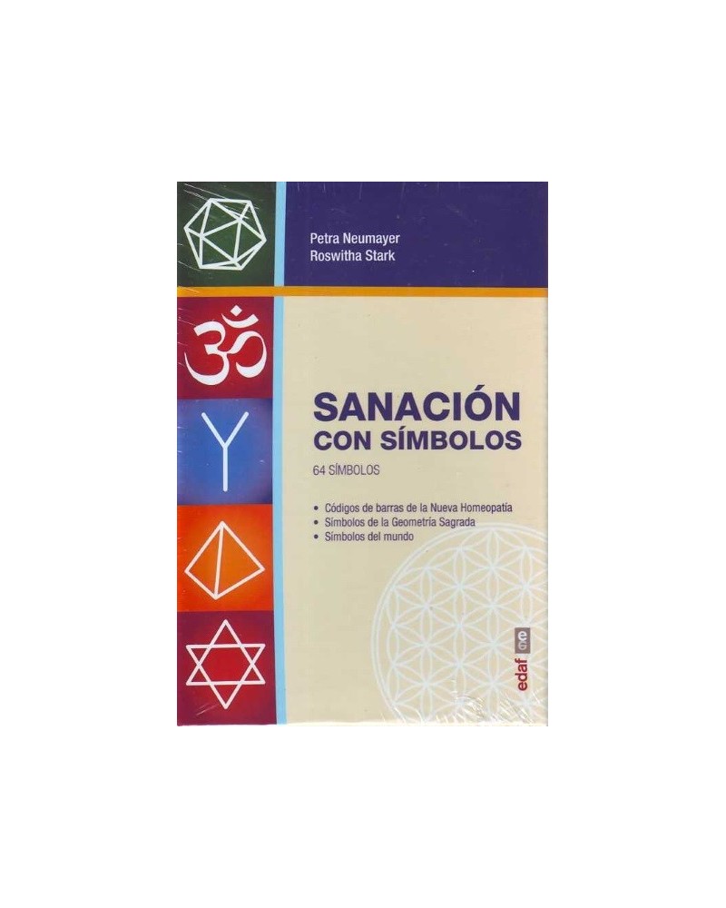 Sanación con símbolos Kit (libro+baraja), por Petra Neumayer y Roswitha Stark. Ed. Edaf, 2016
