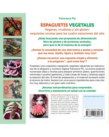 Espaguetis Vegetales, por Francesca Più. Editorial Macro Ediciones