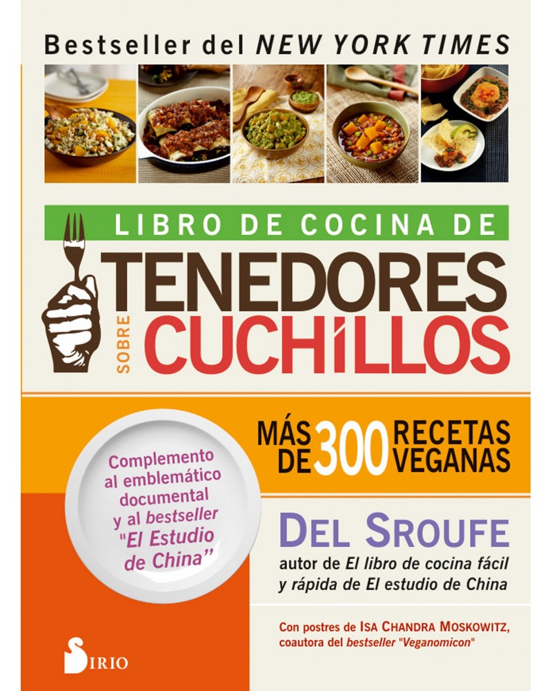 Libro de cocina de tenedores sobre cuchillos
