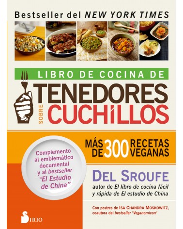 Libro de cocina de tenedores sobre cuchillos