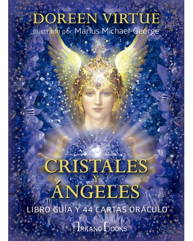Cristales y ángeles  Libro guía y 44 cartas oráculo