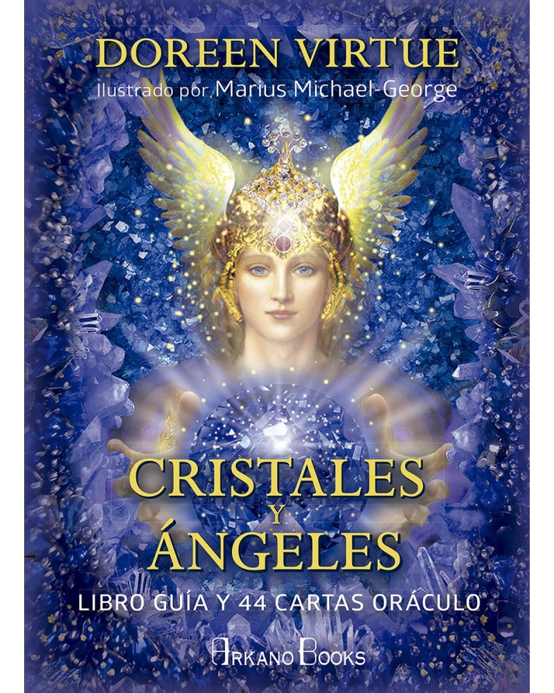 Cristales y ángeles  Libro guía y 44 cartas oráculo